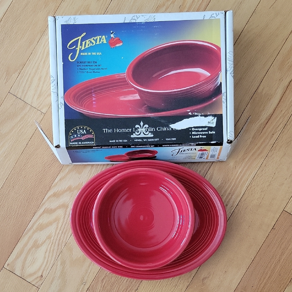 Fiesta Scarlet 2 Piece Companion Bowl Set